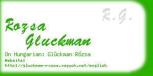 rozsa gluckman business card