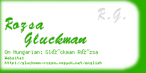 rozsa gluckman business card